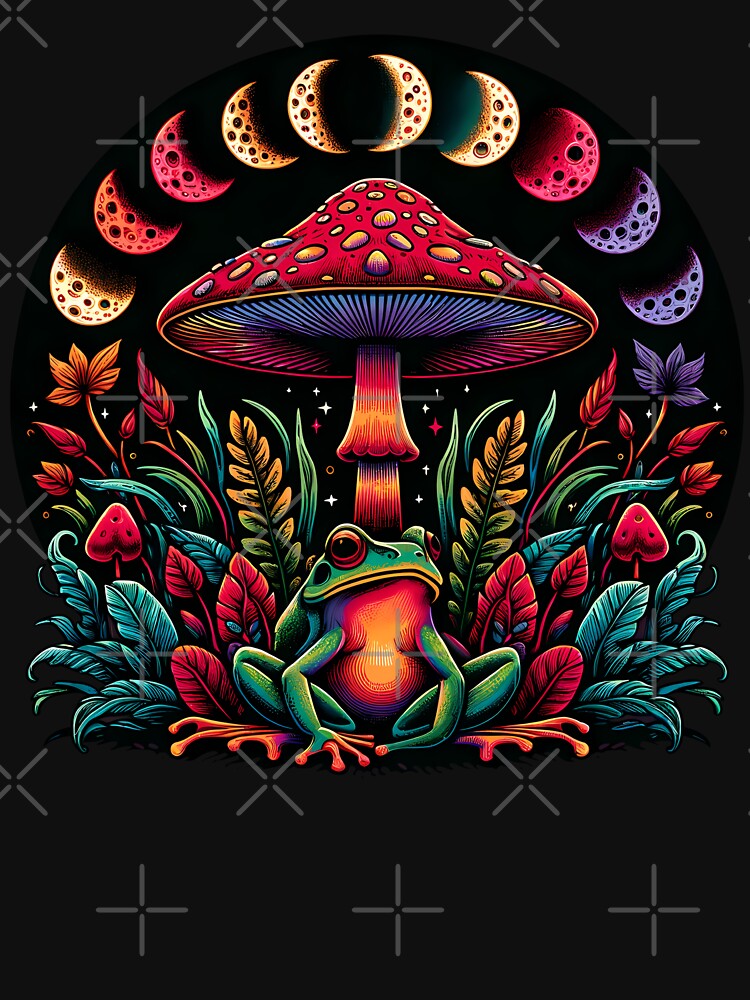 Goblincore Aesthetic and dark Cottagecore Frog Mushroom by Dapper-Art T-Shirts, Hoodie, Sweatshirt (Image 3)