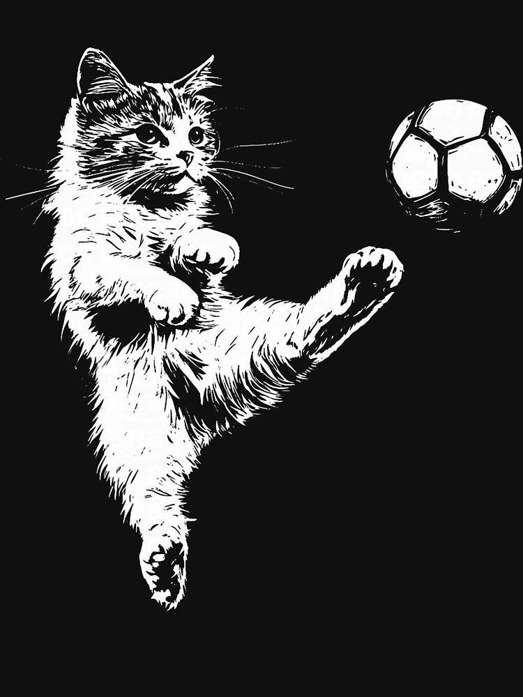 Funny Cat Soccer Ball Graphic by FrankIsabel