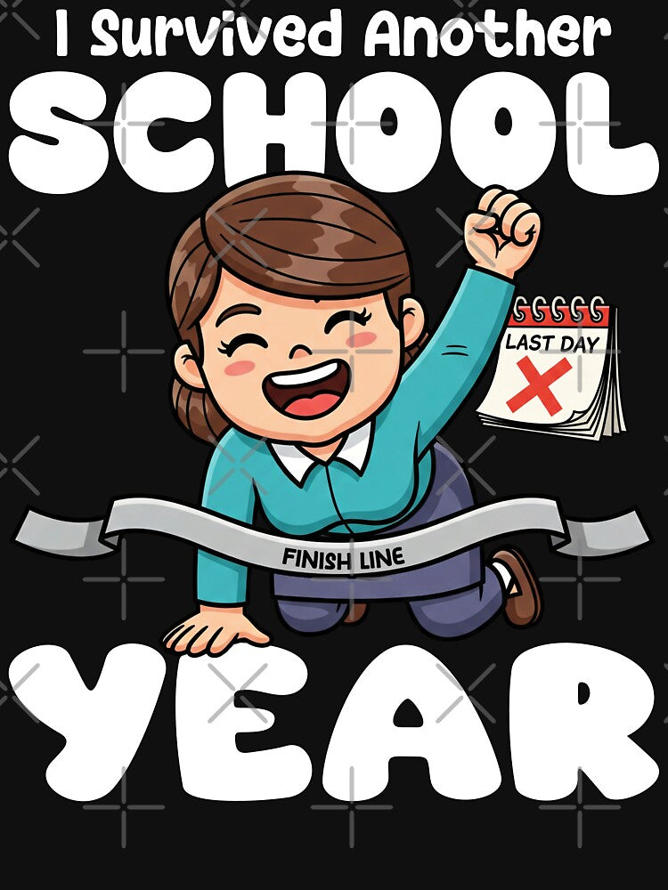 I SURVIVED ANOTHER SCHOOL YEAR - TEACHER GIFT by KEF Custom T-Shirts, Hoodie, Sweatshirt | BlankRebels.com (Image 3)