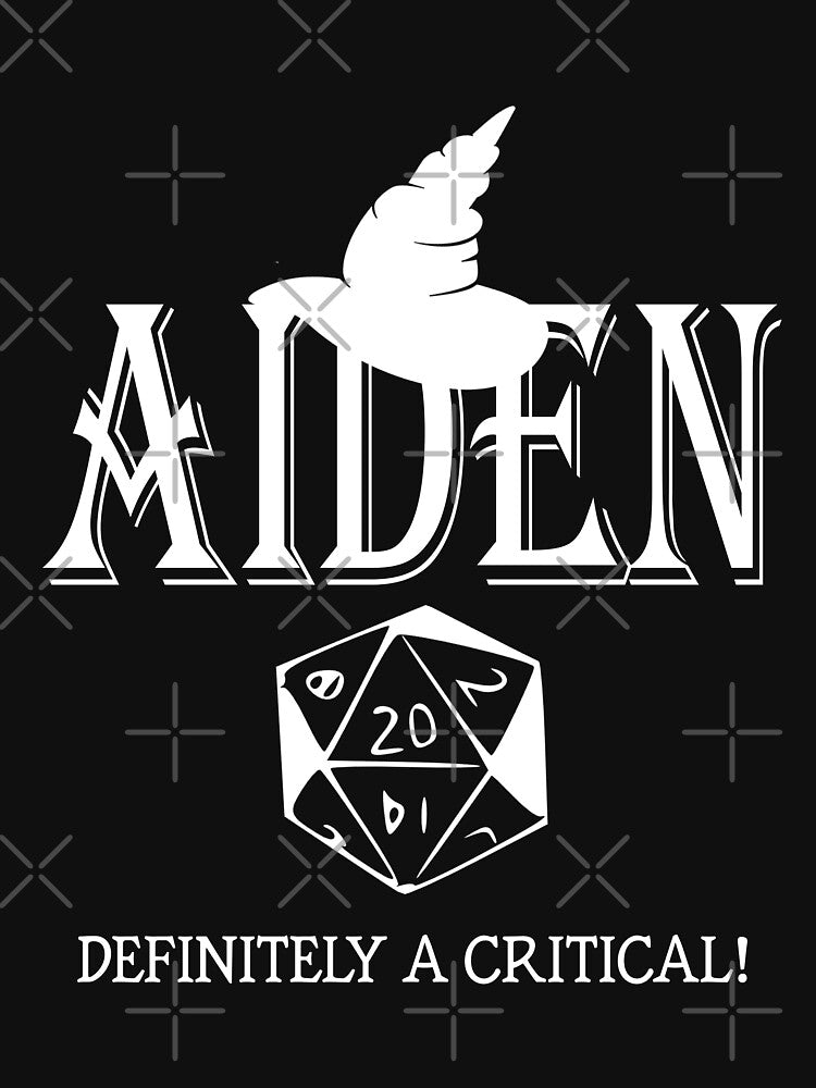 AIDEN NAME WIZARD RPG CRITICAL HIT by rodmendonca T-Shirts, Hoodie, Sweatshirt | BlankRebels.com (Image 3)