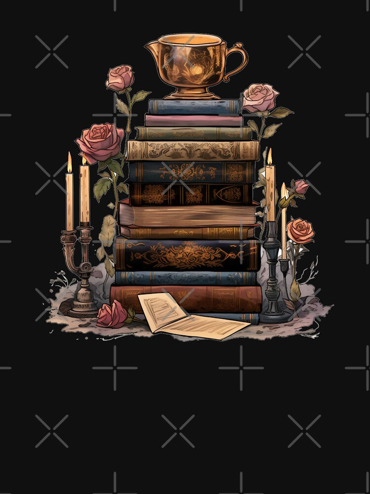 Aesthetic book stack by Mateusz Majcherek T-Shirts, Hoodie, Sweatshirt | BlankRebels.com (Image 3)