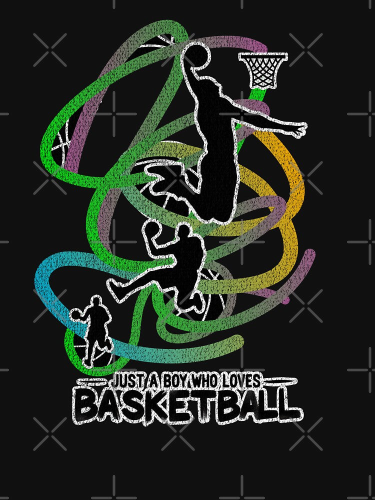 Just a Boy Who Loves Basketball : Retro Layup by Eksama Design T-Shirts, Hoodie, Sweatshirt | BlankRebels.com (Image 3)