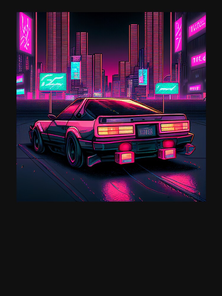 Cyber car on midnight. by Pixelarium T-Shirts, Hoodie, Sweatshirt | BlankRebels.com (Image 3)