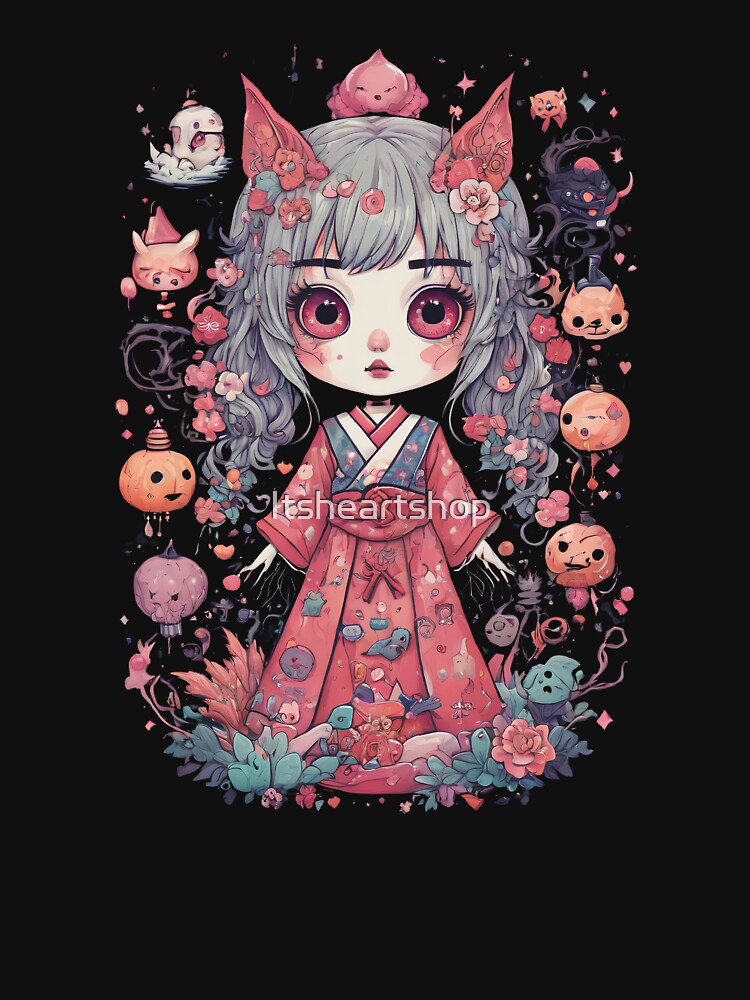 Kawaii Gothic Girl by Itsheartshop T-Shirts, Hoodie, Sweatshirt | BlankRebels.com (Image 3)