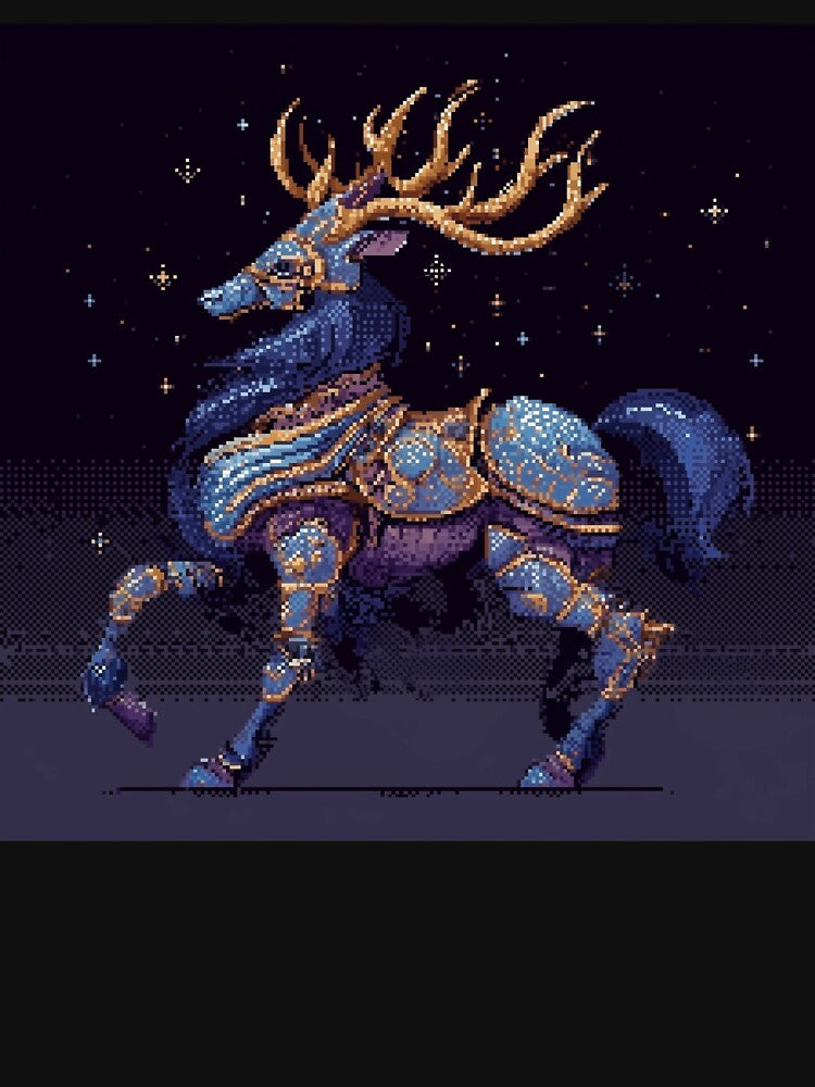 Space Deer Pixel Art by Kaos-Bit T-Shirts, Hoodie, Sweatshirt | BlankRebels.com (Image 3)