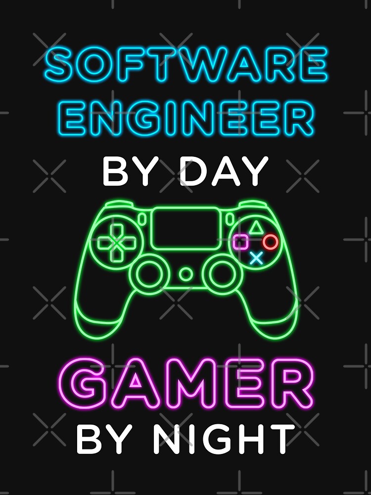 Software Engineer By Day Gamer By Night by easy2find T-Shirts, Hoodie, Sweatshirt | BlankRebels.com (Image 3)