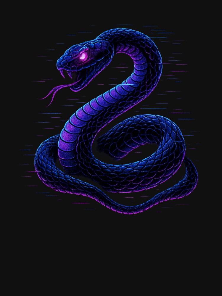 “Neon Serpent – Cyberpunk Snake Glitch” by DailyVibesCo T-Shirts, Hoodie, Sweatshirt | BlankRebels.com (Image 3)