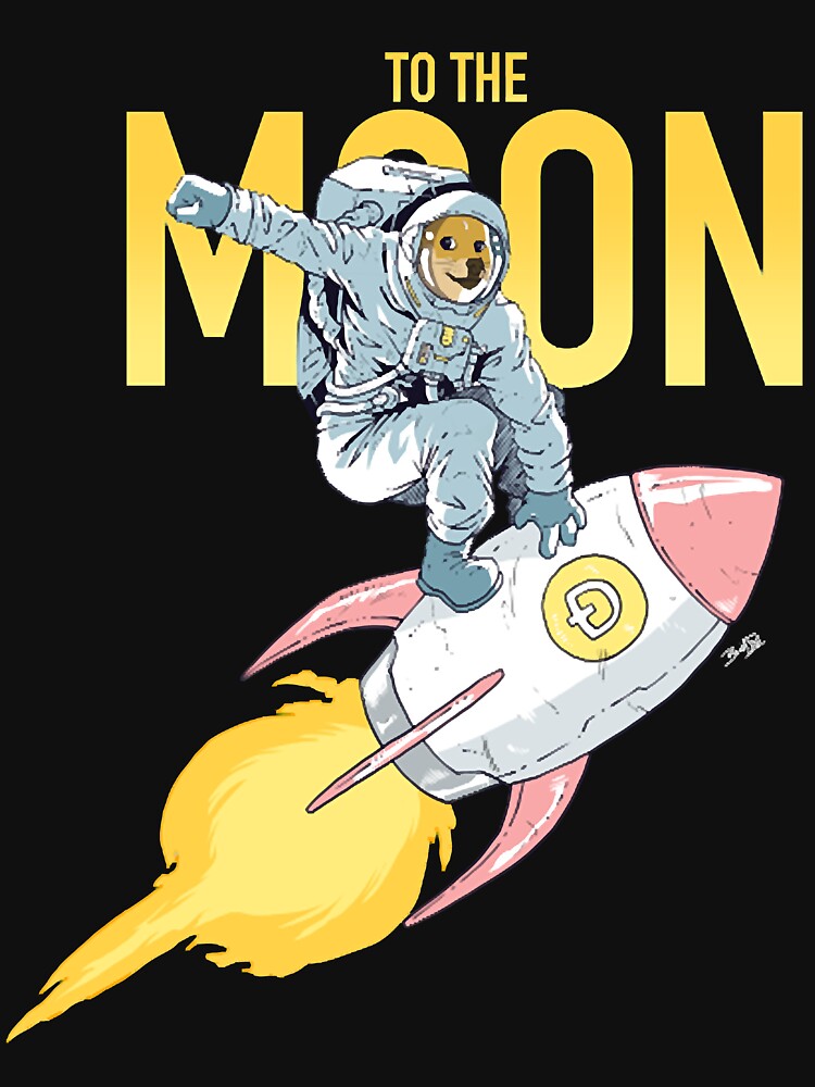 Doge to the Moon! (Red) by Coveney18 T-Shirts, Hoodie, Sweatshirt | BlankRebels.com (Image 3)