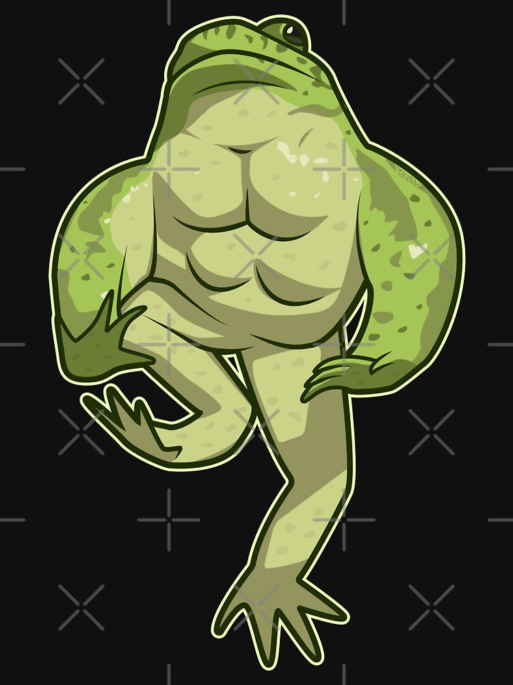 Frog with Abs meme - Buff Muscle Amphibian by Rzera- T-Shirts, Hoodie, Sweatshirt | BlankRebels.com (Image 3)