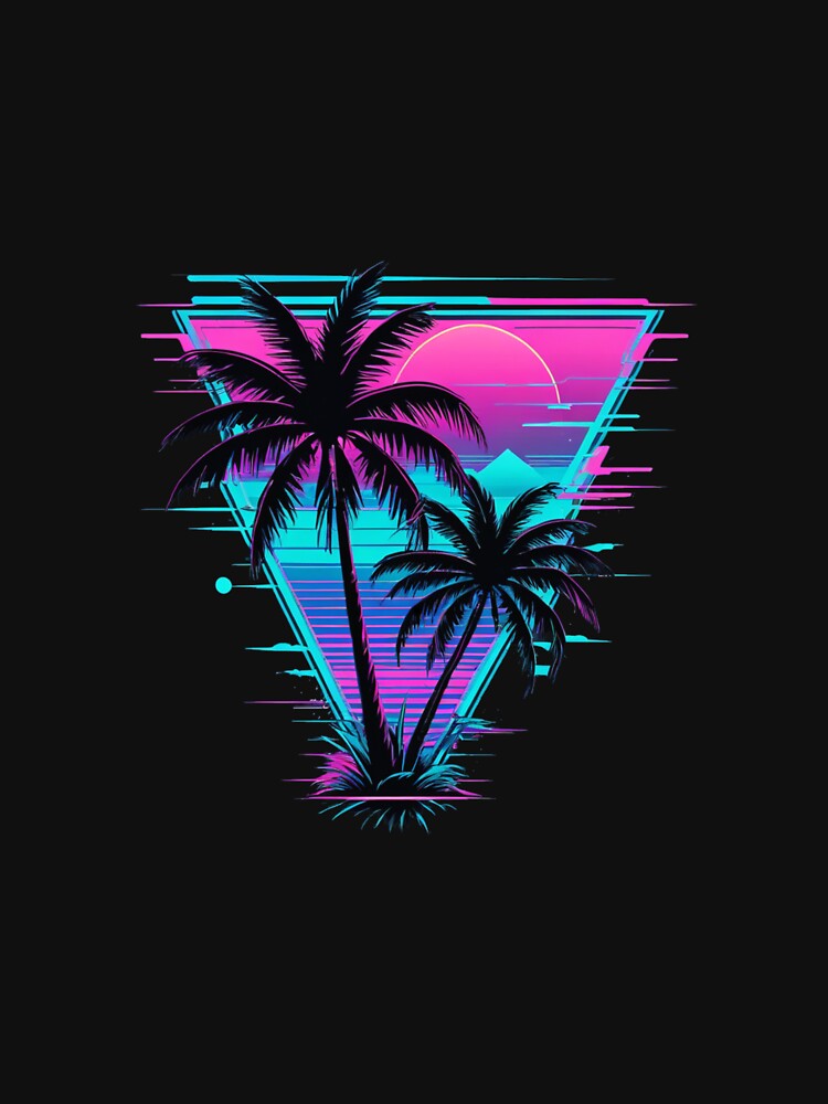 Vaporwave Palm Trees by GrayWolf123 T-Shirts, Hoodie, Sweatshirt | BlankRebels.com (Image 3)