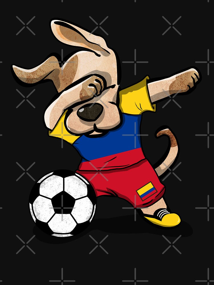 Dabbing Dog Colombia Soccer Jersey Colombian Football Gift by DesignCube