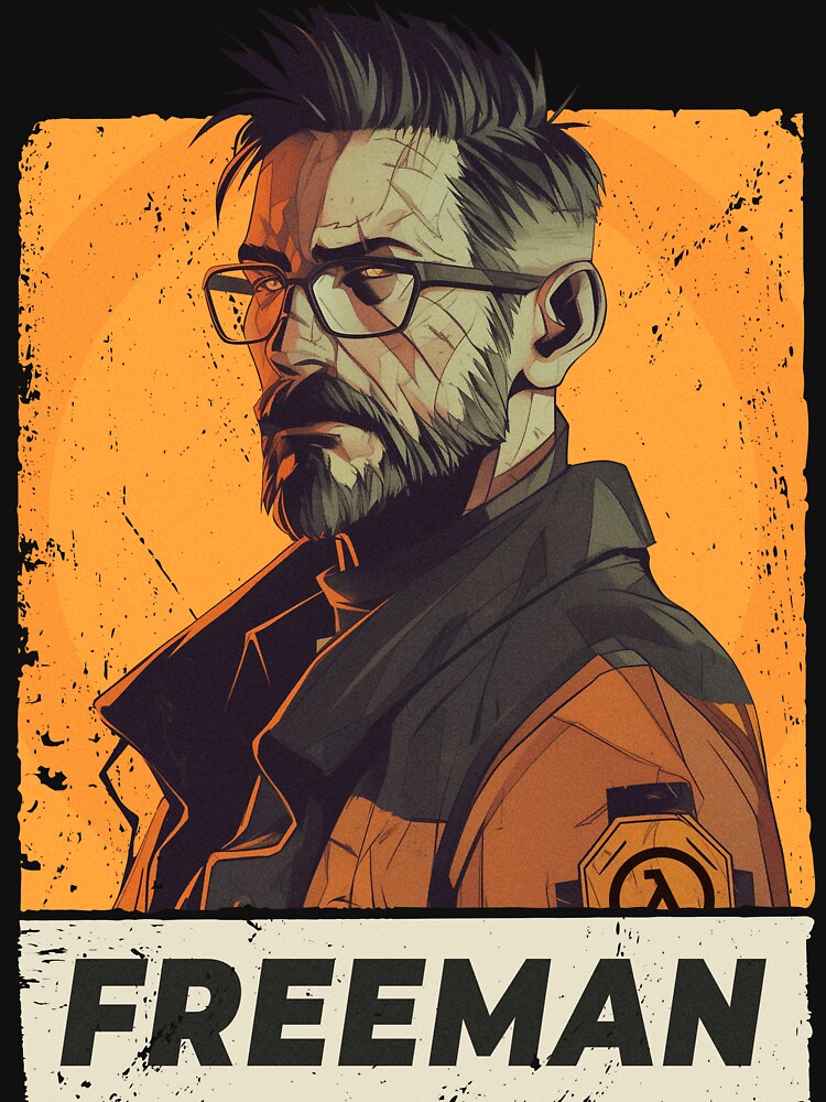 Half Life Freeman by sileaant T-Shirts, Hoodie, Sweatshirt | BlankRebels.com (Image 3)