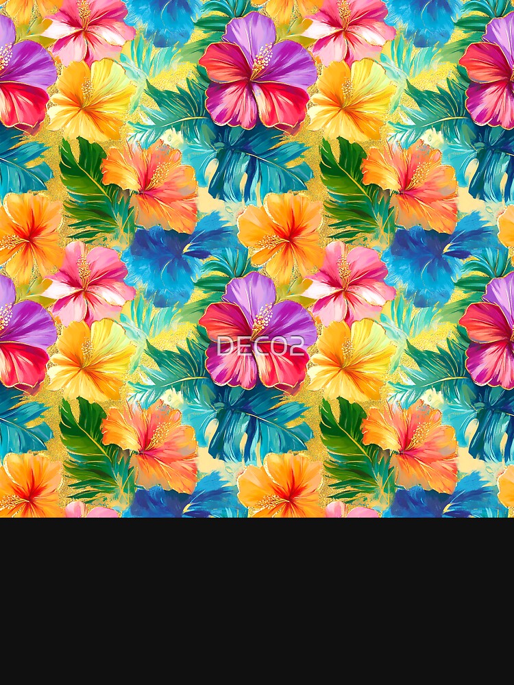 Tropical Hawaiian Island-Style Colorful 'Aloha' Floral Pattern by DEC02 T-Shirts, Hoodie, Sweatshirt (Image 3)