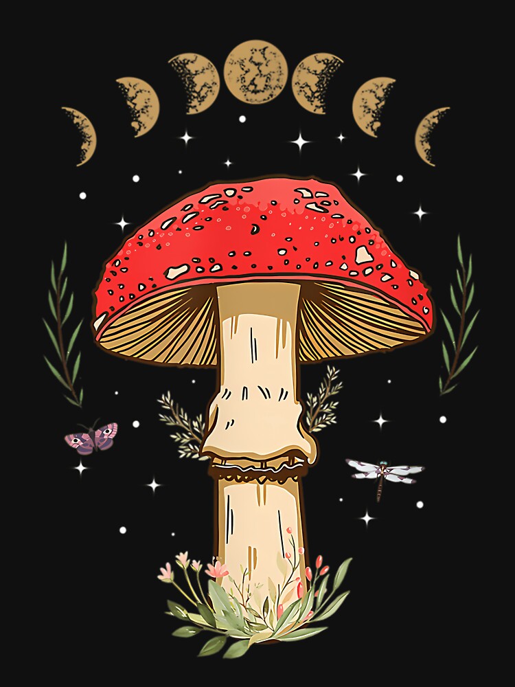 Dark Academia Mushroom Botanical by frijazede36 T-Shirts, Hoodie, Sweatshirt | BlankRebels.com (Image 3)