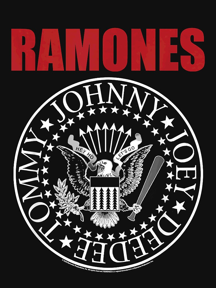 Ramones Red Text Seal T-Shirt, Music Band T-Shirt, Classic Rock, T Shirt, Retro vintage style Shirt, Trendy... (Image 3)