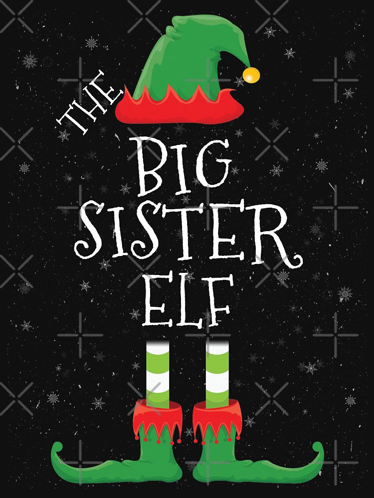 Big Sister Elf Family Matching Christmas Group Funny Gift by DavisHasari T-Shirts, Hoodie, Sweatshirt (Image 3)