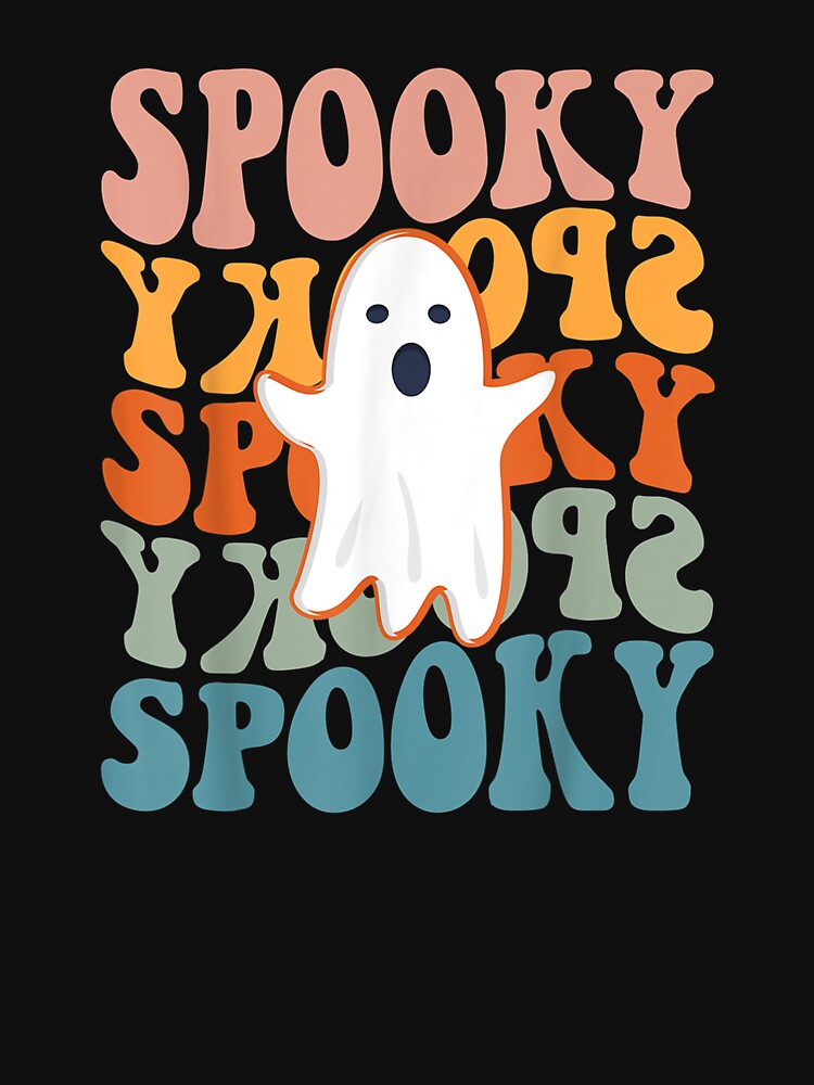 Spooky Boo Halloween Costume Retro Daisy Colorful Scary by Spencerhowar T-Shirts, Hoodie, Sweatshirt (Image 3)