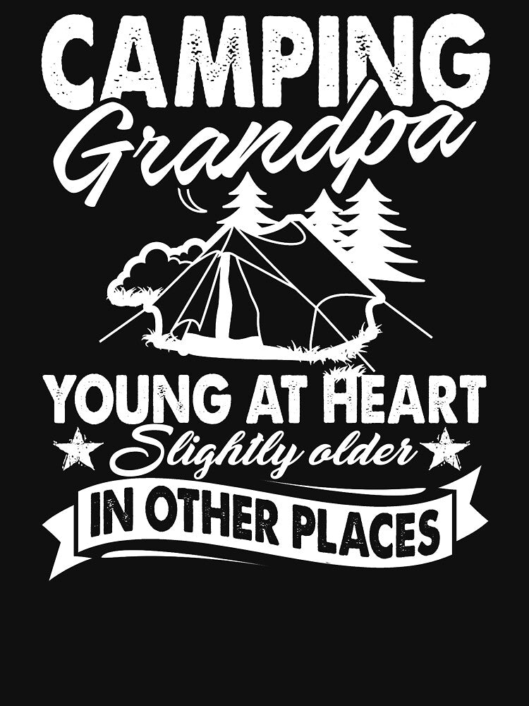 Camping Grandpa Young At Heart by UnknownArtistt T-Shirts, Hoodie, Sweatshirt | BlankRebels.com (Image 3)