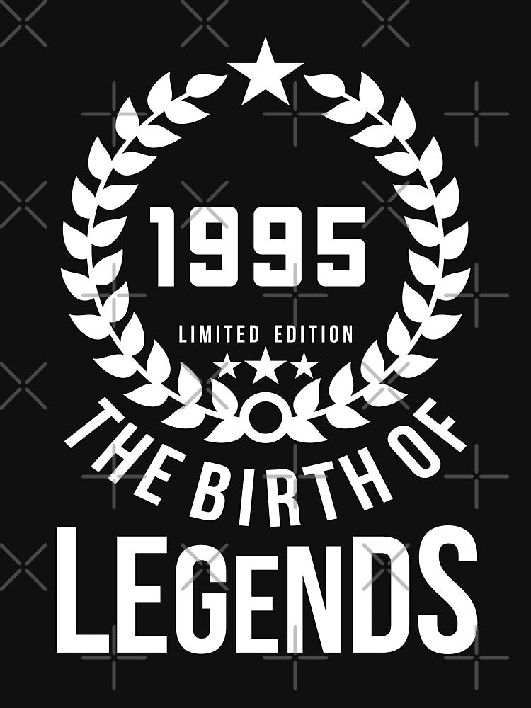 Born 1995 - 27th - Legends Birthday - Vintage 1995 by vooART T-Shirts, Hoodie, Sweatshirt | BlankRebels.com (Image 3)