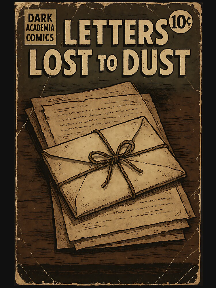 Vintage Dark Academia: Letters lost to dust by bapupa T-Shirts, Hoodie, Sweatshirt | BlankRebels.com (Image 3)