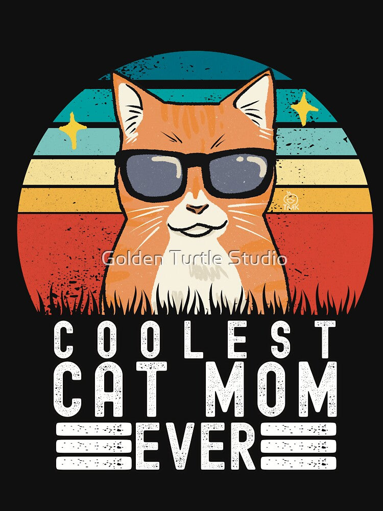 Coolest Cat Mom EVER, Cat Mama shirt, Cat lover shirt by Golden Turtle Studio Hoodie, Sweatshirt | BlankRebels.com (Image 3)