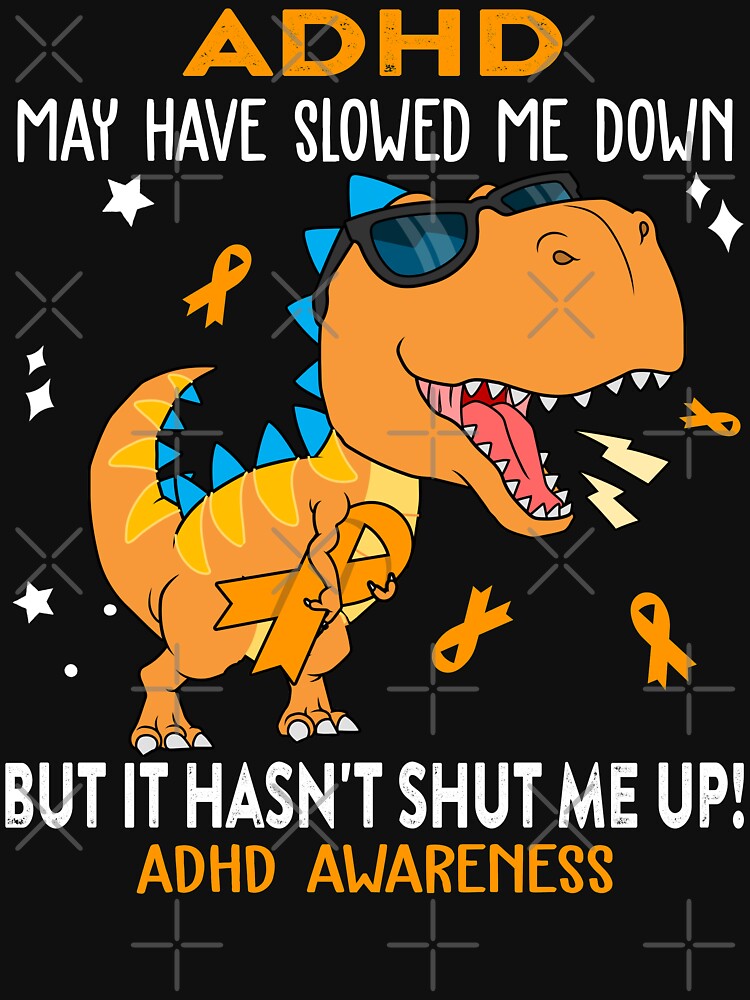 ADHD Awareness Dinosaur Lover ADHD Warrior Gift by Sabfit T-Shirts, Hoodie, Sweatshirt | BlankRebels.com (Image 3)