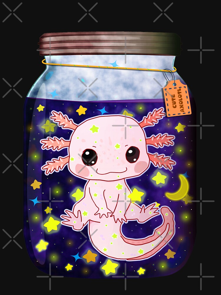 Cute Axolotl In Galaxy Jar by lazarosdesign T-Shirts, Hoodie, Sweatshirt | BlankRebels.com (Image 3)