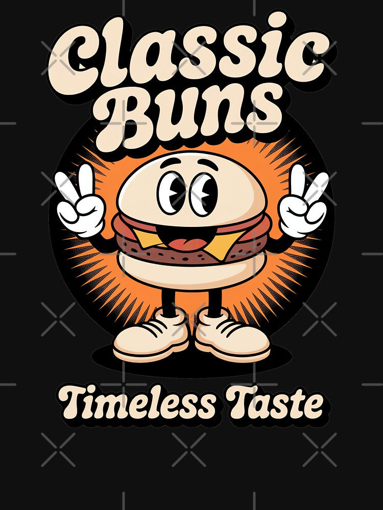 Classic Buns Burger Retro Cartoon T-Shirts, Hoodie, Sweatshirt