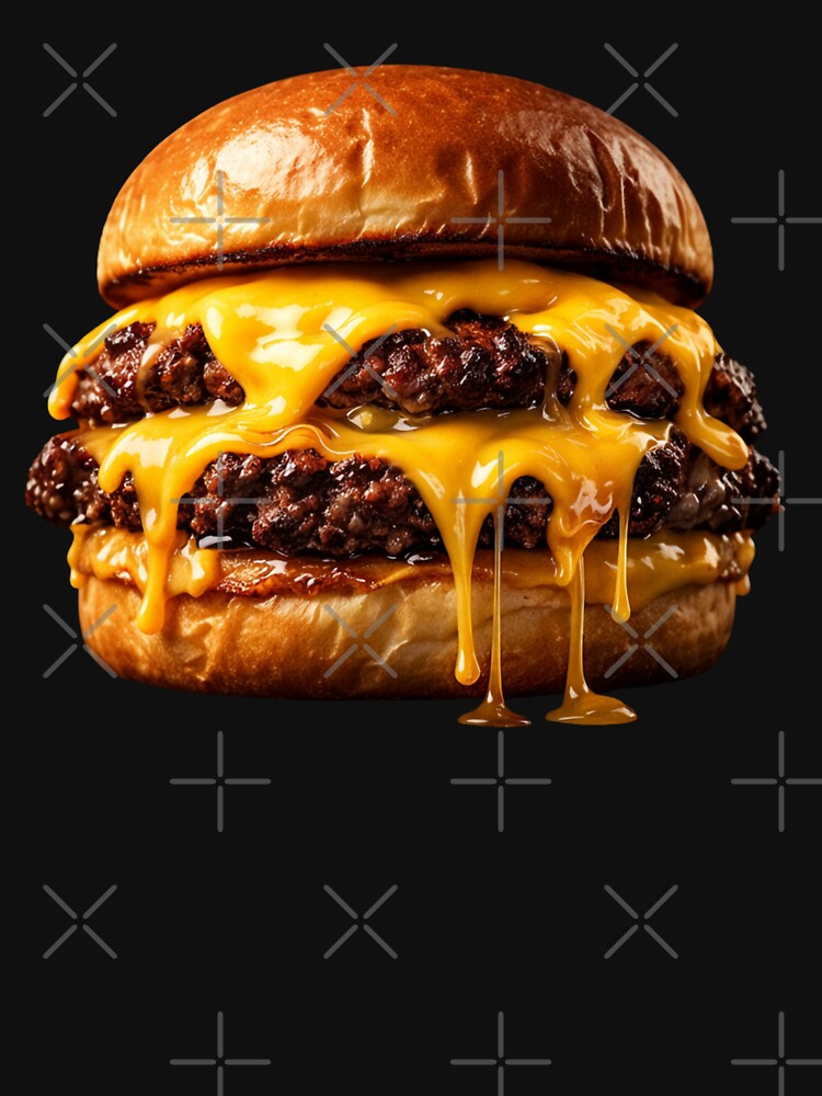 Ultra-Realistic Cheeseburger Art – Mouth-Watering Food Illustration by MeghannsMinimalMeals T-Shirts, Hoodie,... (Image 3)