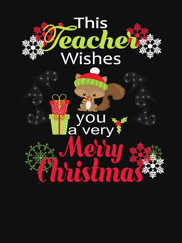 Teacher This Teacher Wishes You Very Merry Racoon T-Shirts, Hoodie, Sweatshirt