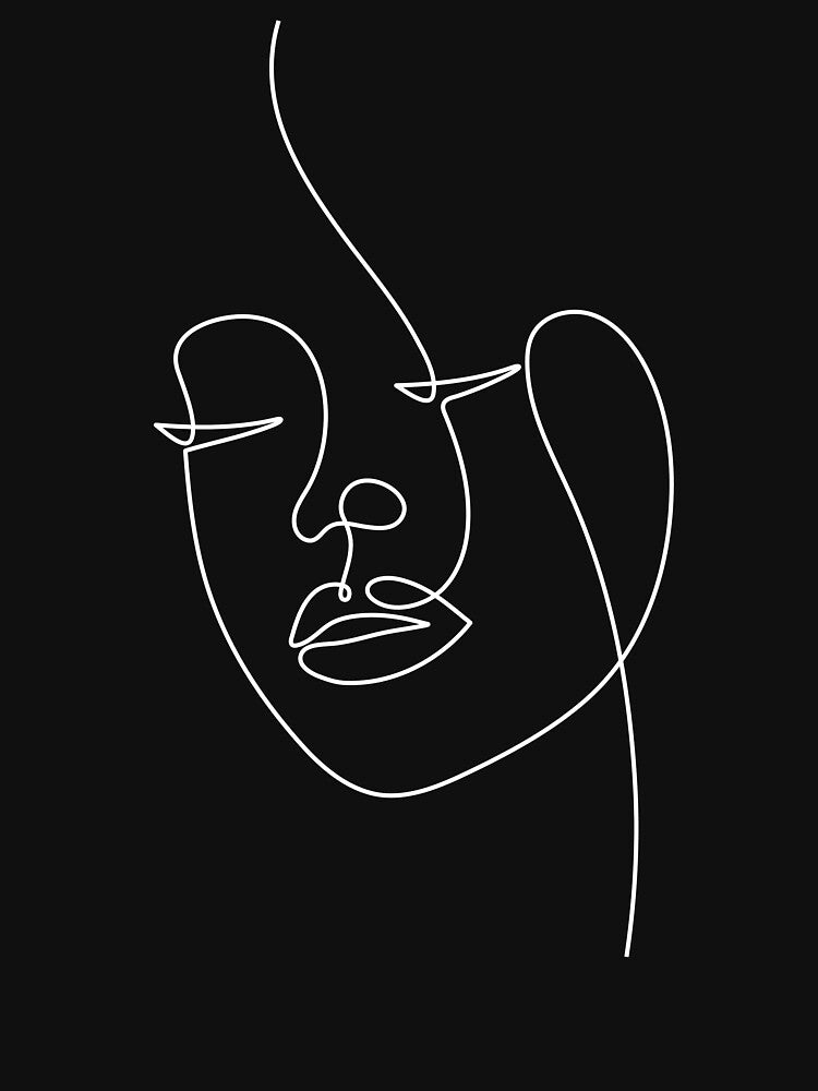 Just A White Line - Woman Face - Calm Woman by altandesign T-Shirts, Hoodie, Sweatshirt | BlankRebels.com (Image 3)