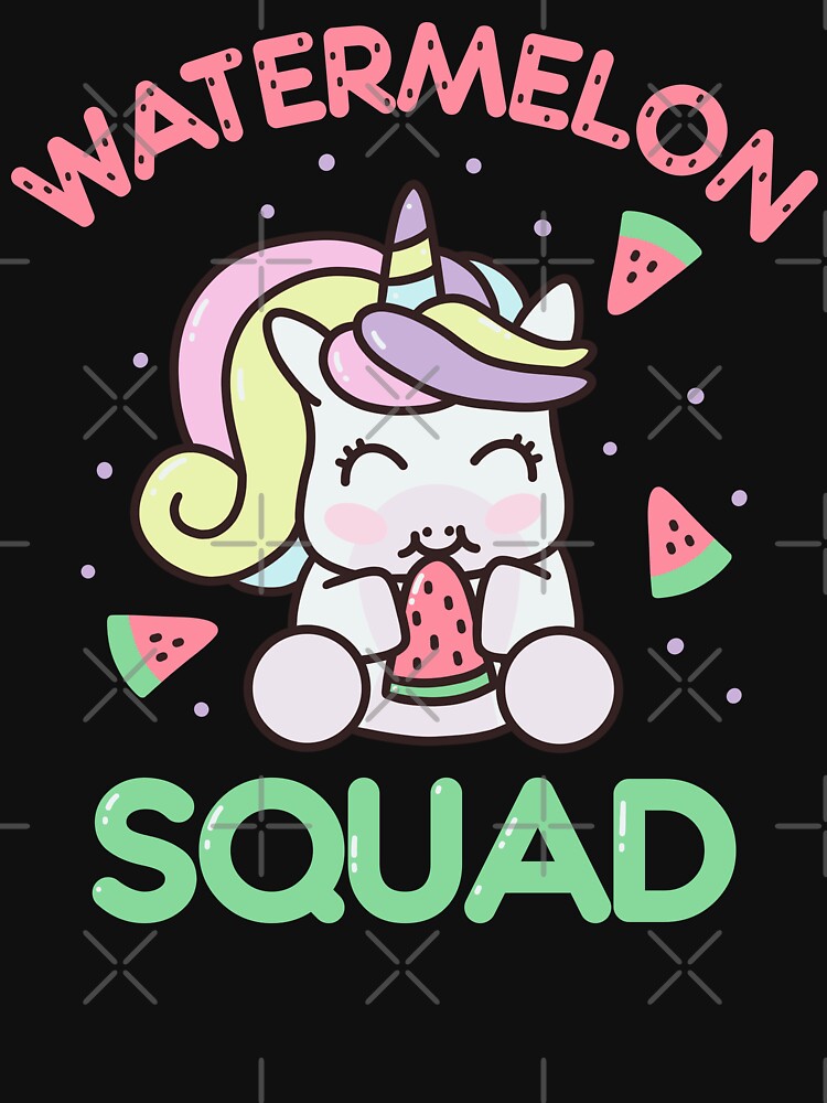 Kawaii Watermelon Squad Unicorn Summer Fruit Melons Lover by JokeGysen T-Shirts, Hoodie, Sweatshirt (Image 3)