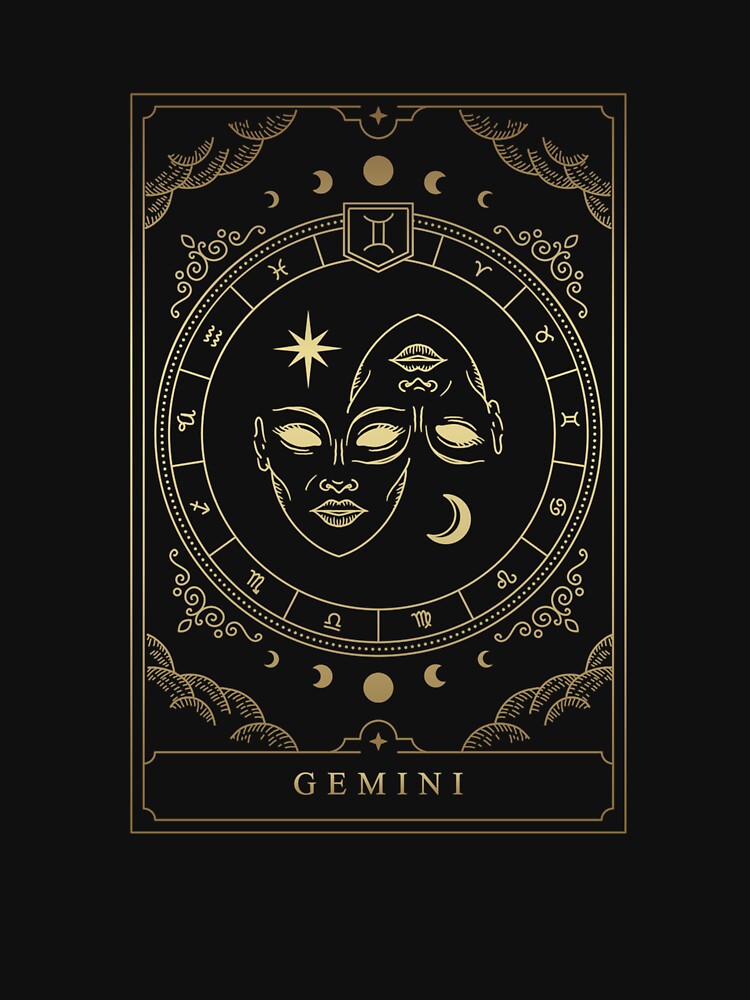 Gemini Tarot Card Zodiac. by taaddison50 T-Shirts, Hoodie, Sweatshirt | BlankRebels.com (Image 3)