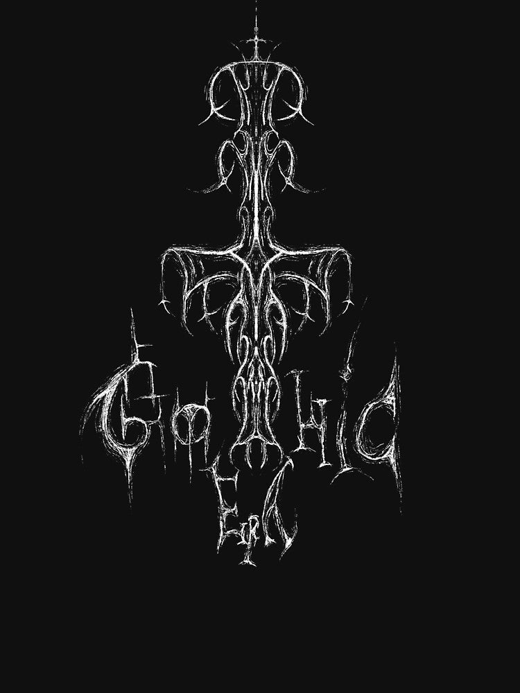 Gothic Era Symbolic Cross | Dark Typography Illustration by gdzieiwin-art T-Shirts, Hoodie, Sweatshirt (Image 3)