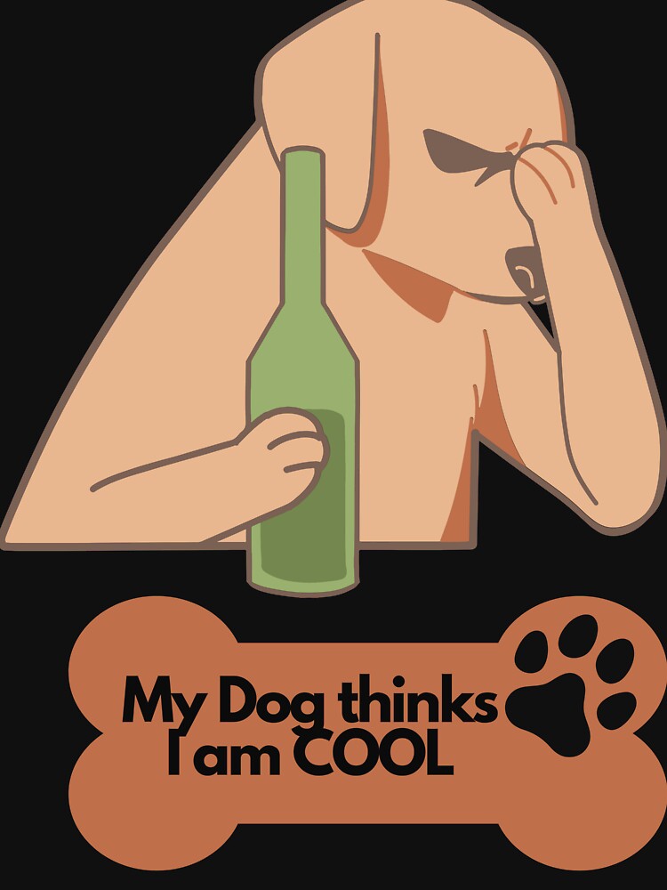 Sarcastic Dog sayings | My Dog thinks I am Cool | Funny Dog Lover design | Dog Lover Vibrant colorful design by... (Image 3)