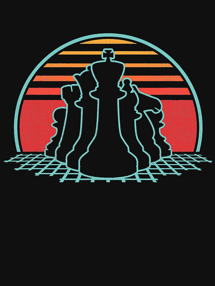 Chess Pieces Retro Vintage 80s Style Gift by ClareMadelane T-Shirts, Hoodie, Sweatshirt | BlankRebels.com (Image 3)