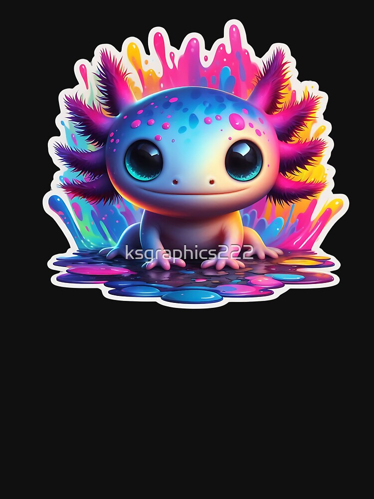 Axolotl Art #175 | Axolotl Lovers by ksgraphics222 T-Shirts, Hoodie, Sweatshirt | BlankRebels.com (Image 3)