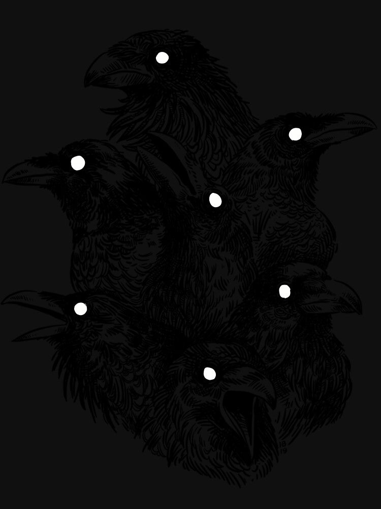 Raven Pattern Dark by uzlvrlwwsux58 T-Shirts, Hoodie, Sweatshirt | BlankRebels.com (Image 3)