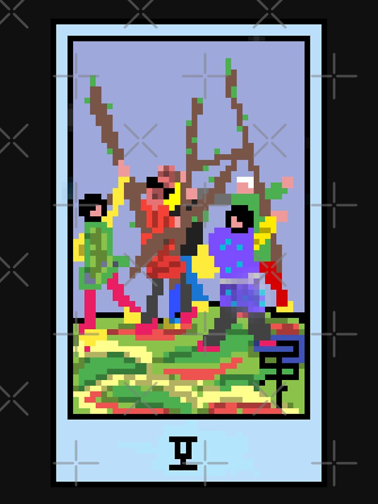 Wait Is This Pixel Art Tarot? Black Minor Arcana 'Five Wands' ( Stickers Other Accessories) T-Shirts, Hoodie, Sweatshirt