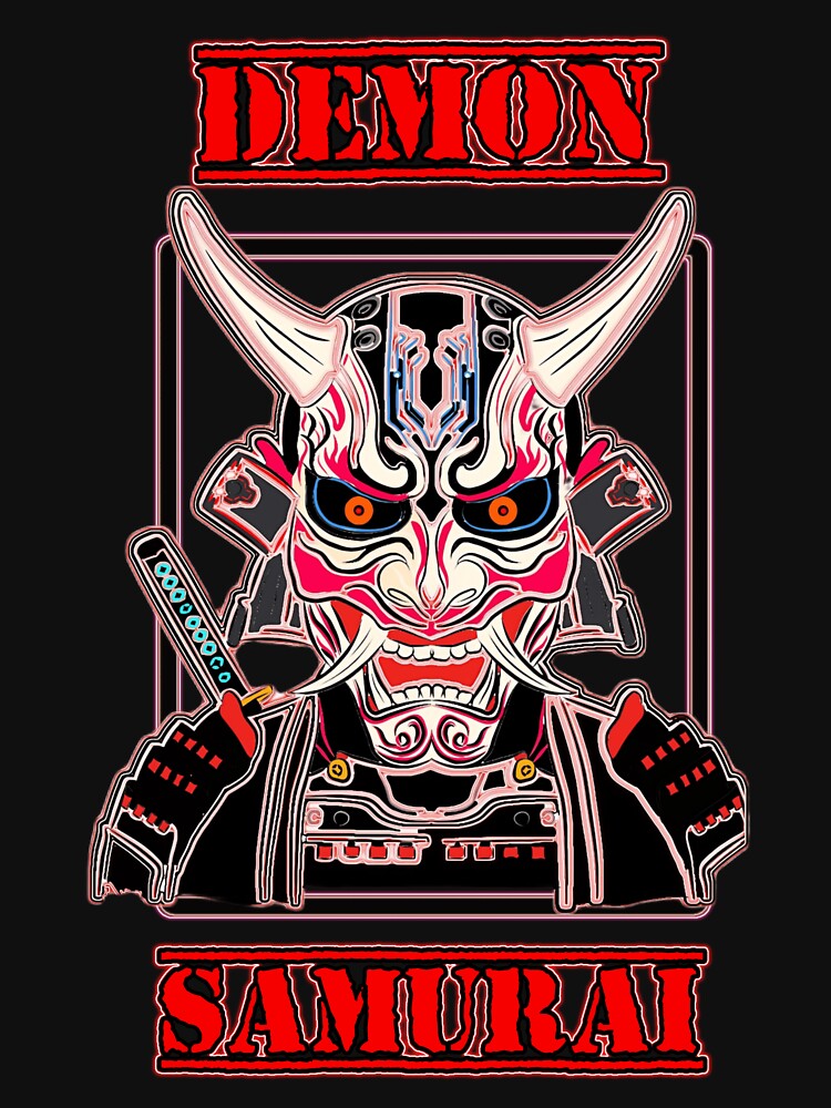 Demon Samurai Cyberpunk by DigitalArtTK T-Shirts, Hoodie, Sweatshirt | BlankRebels.com (Image 3)