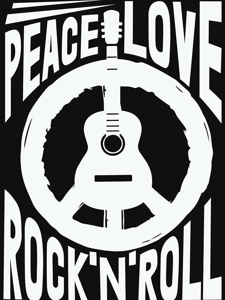 Peace Love Rock'n Roll by AEGMEDIA T-Shirts, Hoodie, Sweatshirt | BlankRebels.com (Image 3)