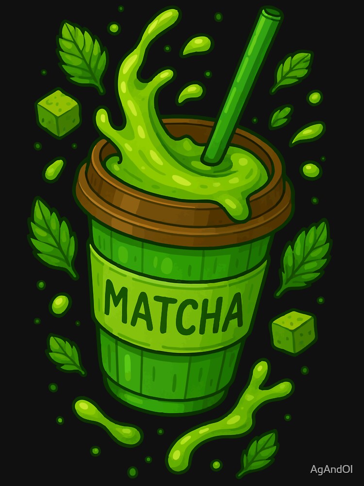 Matcha Madness - Funny Food Graphic by AgAndOl T-Shirts, Hoodie, Sweatshirt | BlankRebels.com (Image 3)