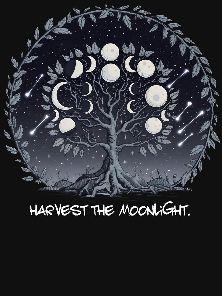 Harvest the Moonlight – Mystical Tree of Lunar Phases by Prime-Studio T-Shirts, Hoodie, Sweatshirt (Image 3)