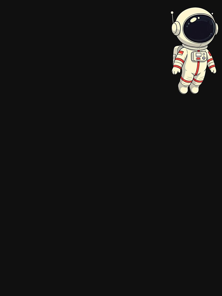 Cute Floating Astronaut – Minimalist Space Explorer Vector Illustration by PixelVibe782 T-Shirts, Hoodie,... (Image 3)