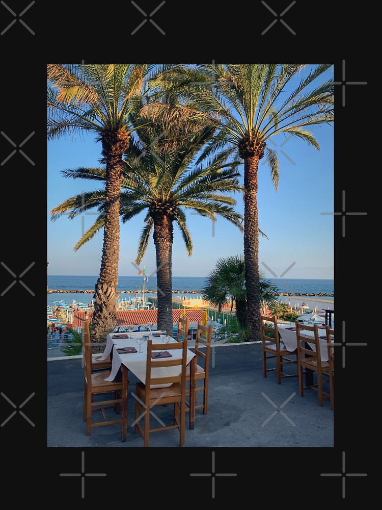 Italian Summer Beach Restaurant Sea Palms by eleonoraingrid T-Shirts, Hoodie, Sweatshirt | BlankRebels.com (Image 3)