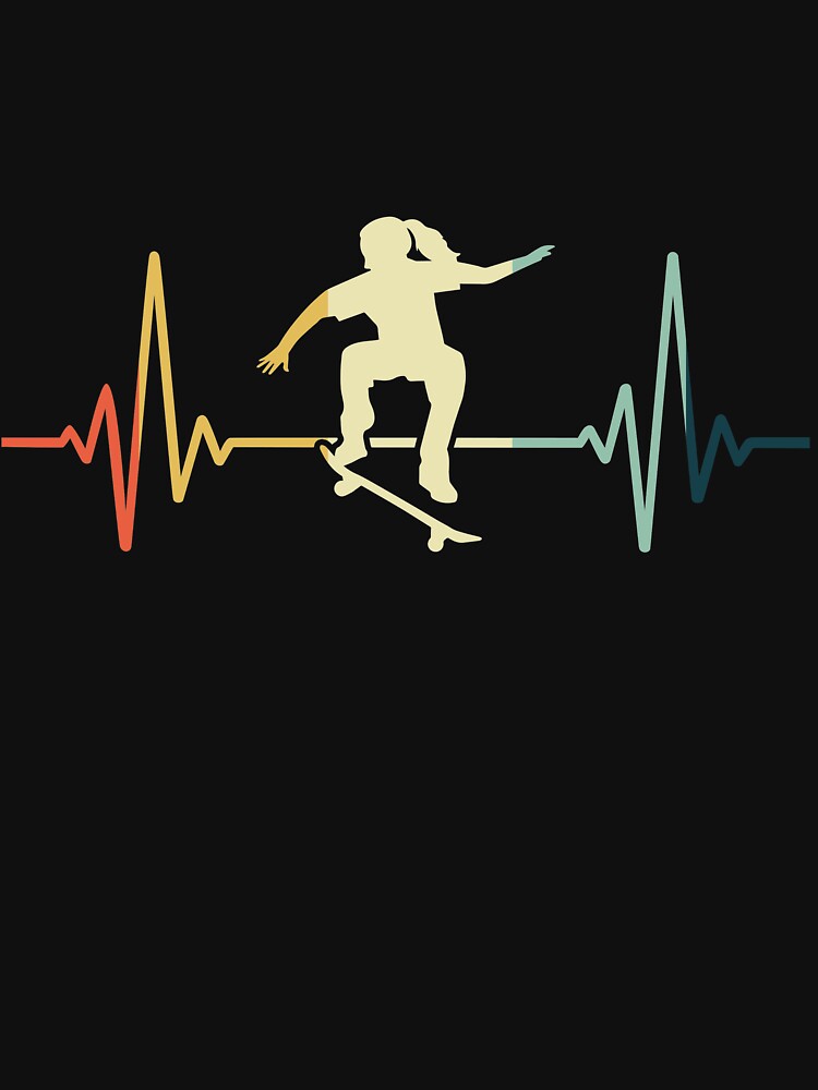 Skateboarding Heartbeat Vintage by NgocLanDesign T-Shirts, Hoodie, Sweatshirt | BlankRebels.com (Image 3)