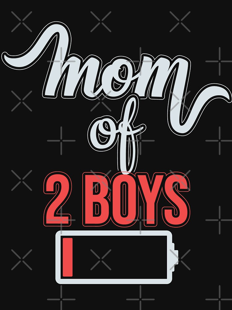 Mom of 2 Boys Low Battery by Hananiah Merch T-Shirts, Hoodie, Sweatshirt | BlankRebels.com (Image 3)