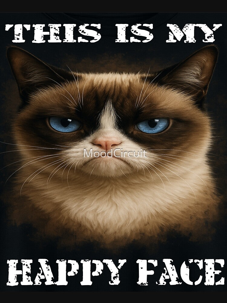 Grumpy Cat Shirt - This Is My Happy Face (Image 3)