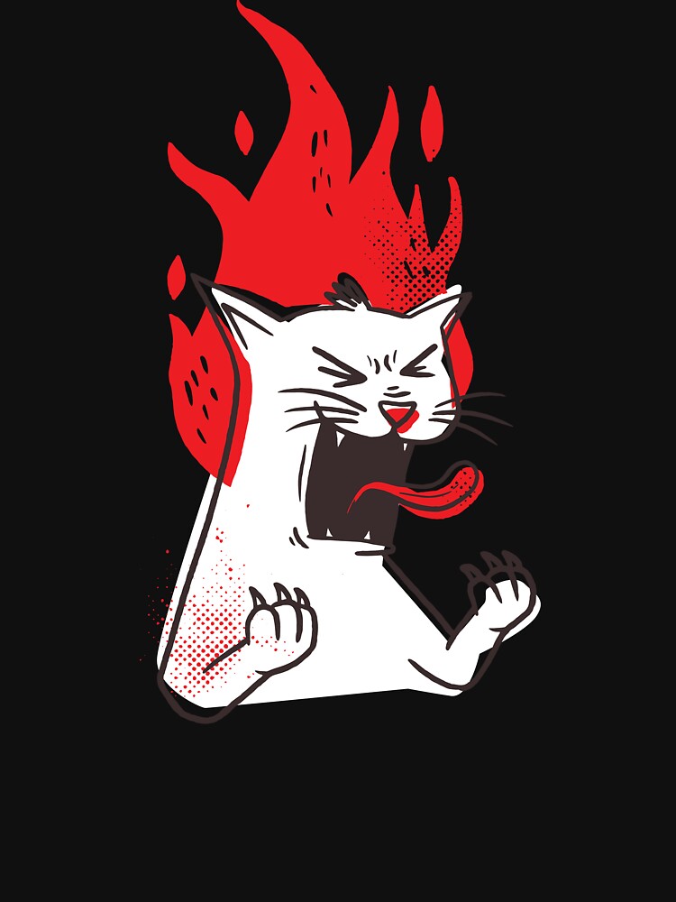 Raging Cat by Cute and Funny Animal Art Designs T-Shirts, Hoodie, Sweatshirt | BlankRebels.com (Image 3)