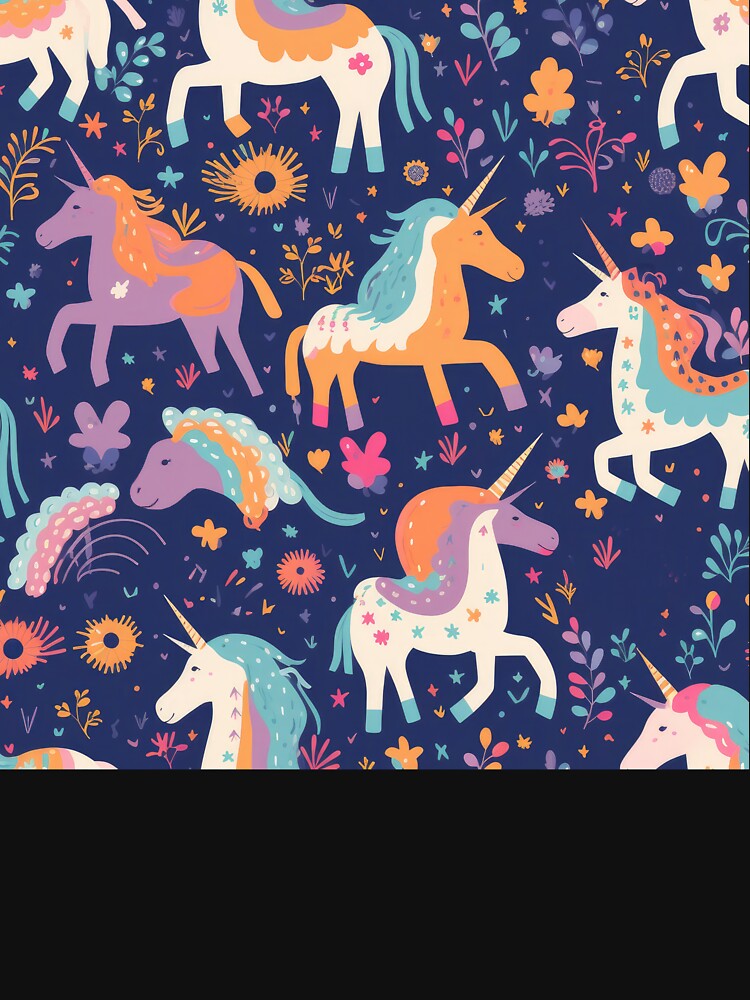 Whimsical Unicorn Pattern #2 by WildWho T-Shirts, Hoodie, Sweatshirt | BlankRebels.com (Image 3)